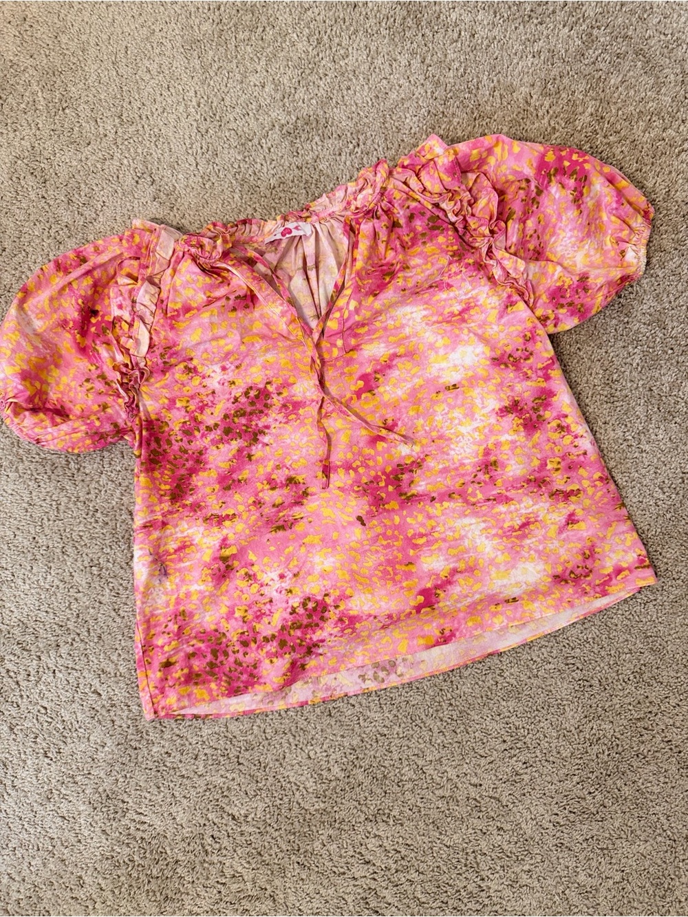 Buddy Love Puff Sleeve Blouse, Small!
